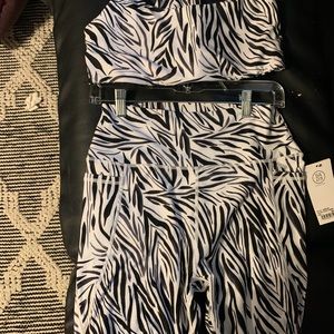 Zebra top and leggings set